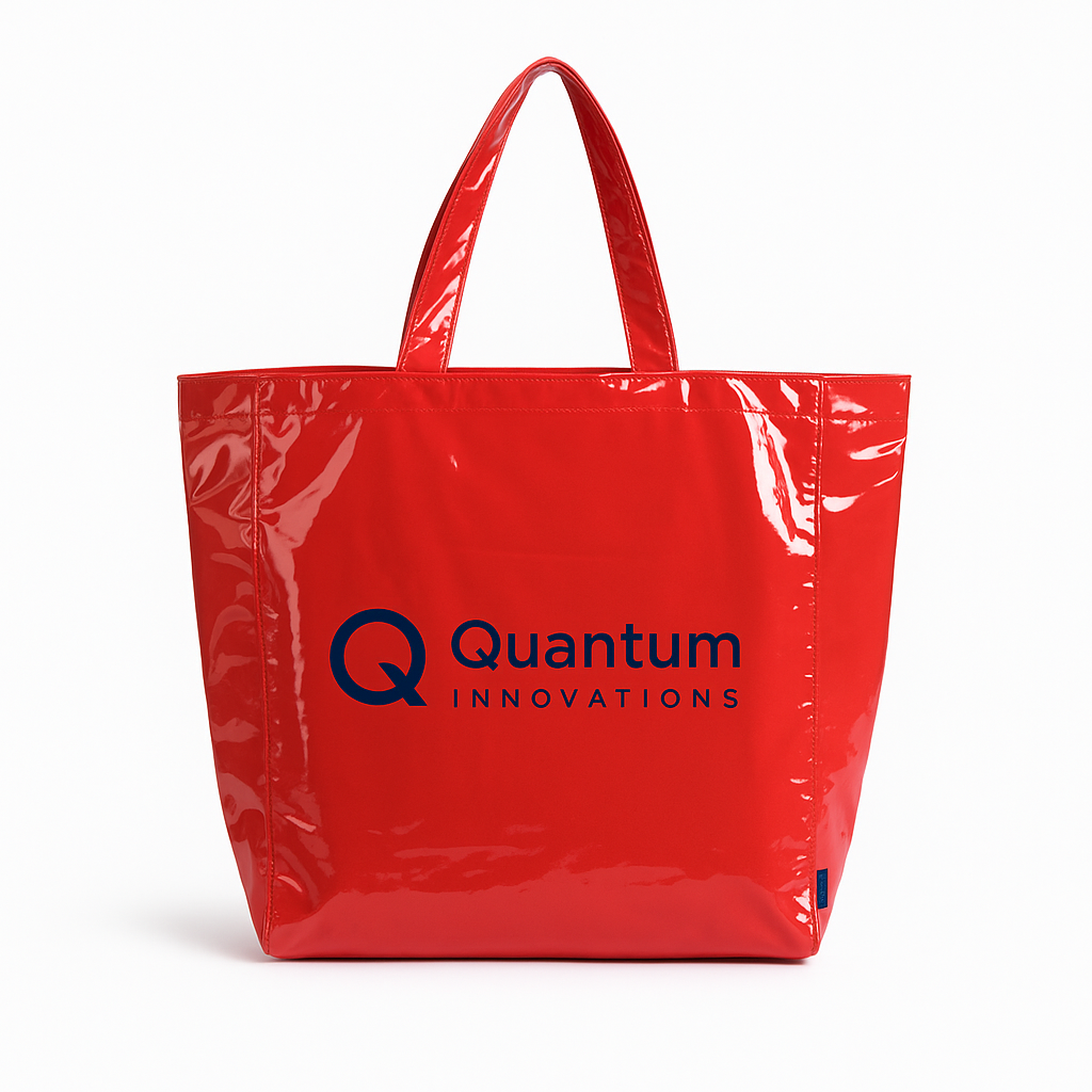 custom-red-glossy-pvc-beach-bag