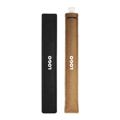 Straw Glass with Felt Pouch