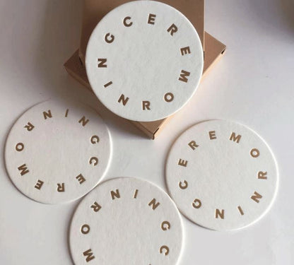 Hot Stamping Coaster – Premium Foil-Stamped Promotional Drink Mat