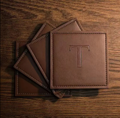 promotional-leather-coaster-set