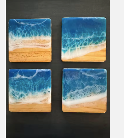resin-wave-bamboo-drink-coaster