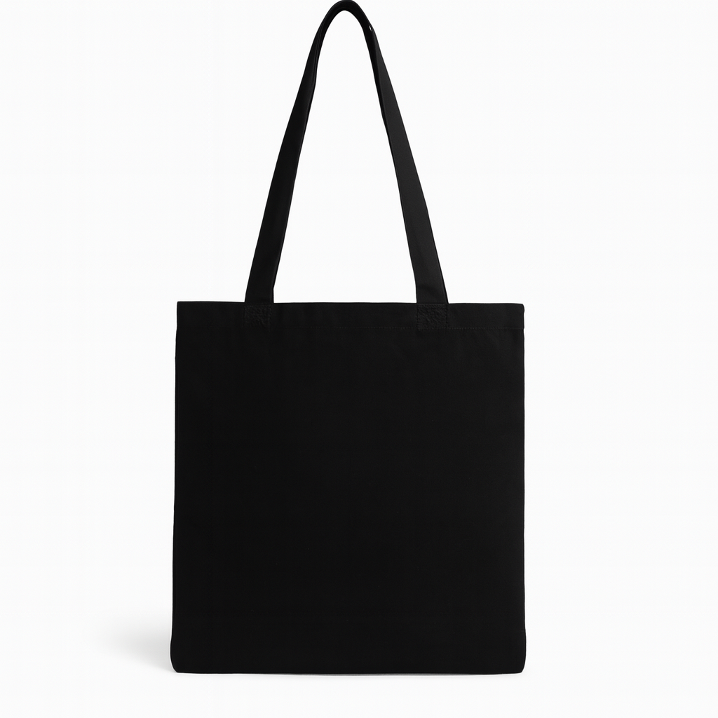 solid-black-canvas-bag