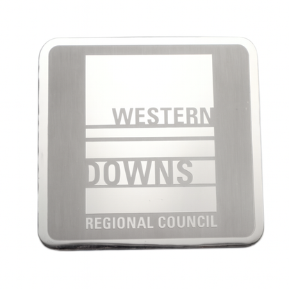 square-metal-coaster-engraved-logo