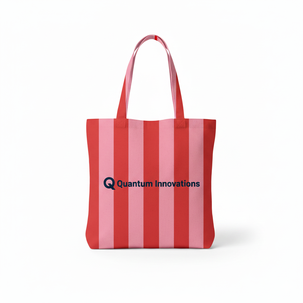 Customised Striped Canvas Tote Bags with Rope Handles