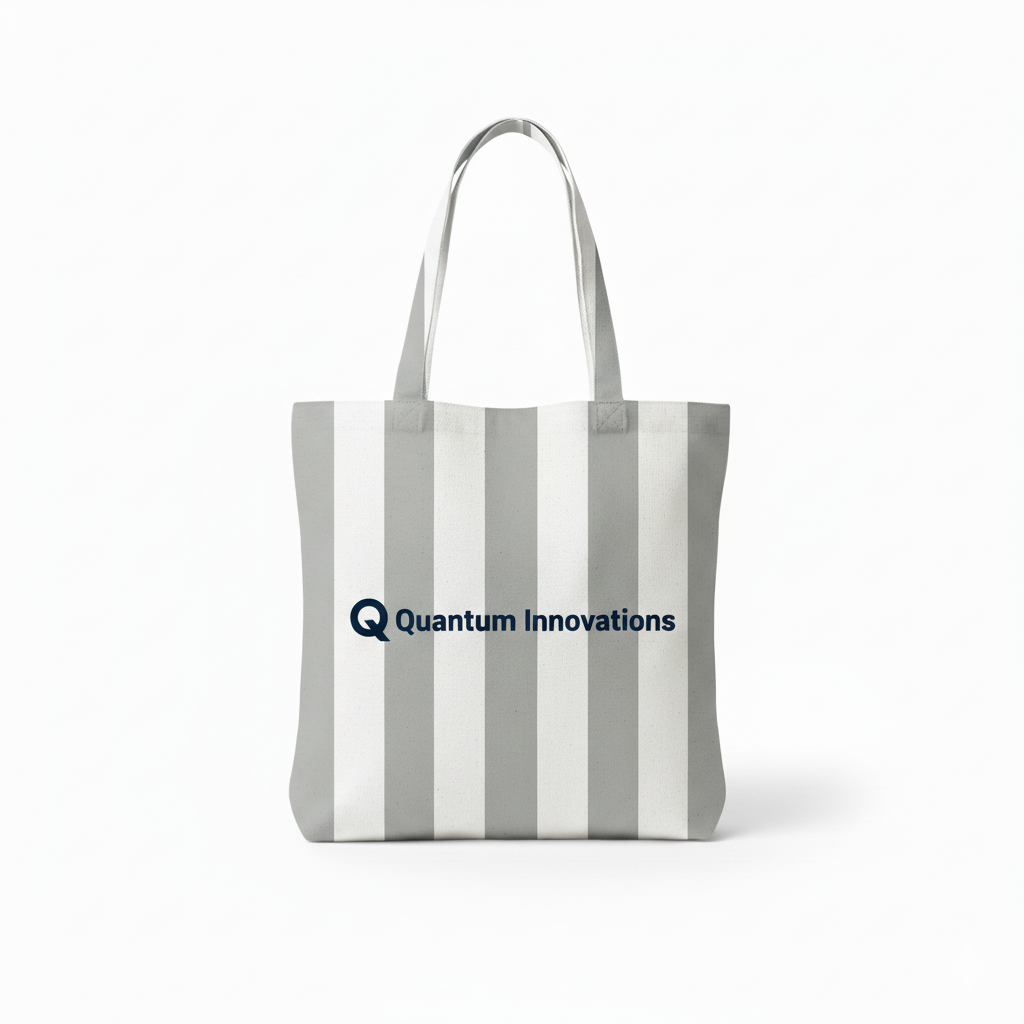 Customised Striped Canvas Tote Bags with Rope Handles