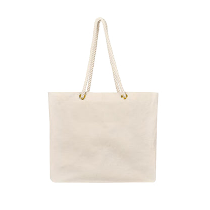 Custom Canvas Beach Bag with Rope Handles